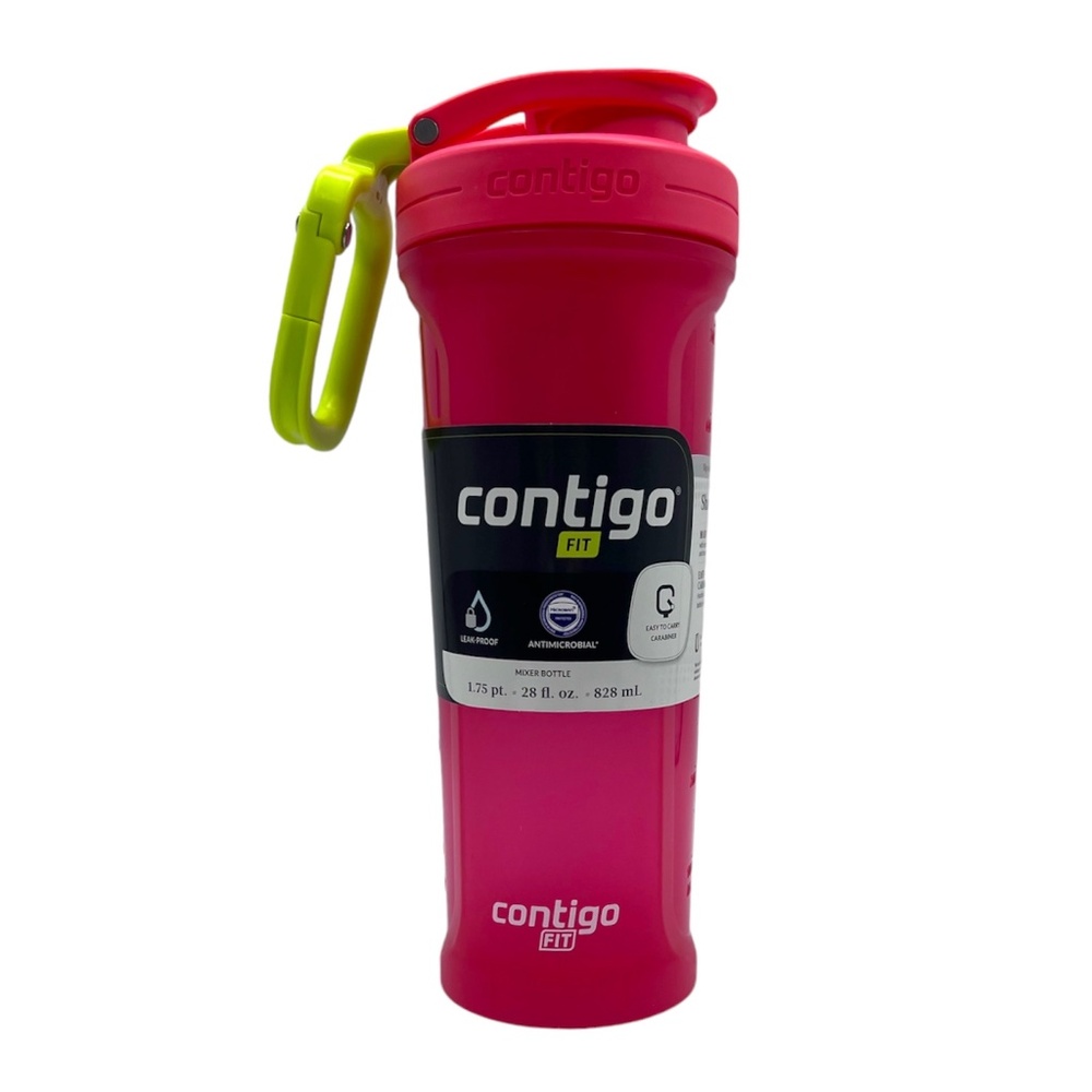 Contigo Fit 2.0 Shake & Go Mixer Bottle 28 Fl oz. (828ml) Carabiner Handle